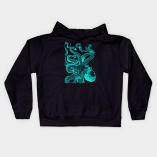 Teal Octopus Kids Hoodie